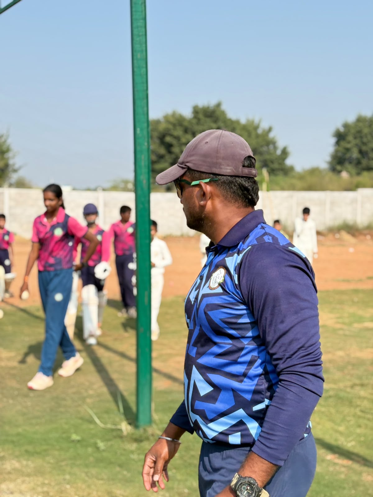 At the practice nets